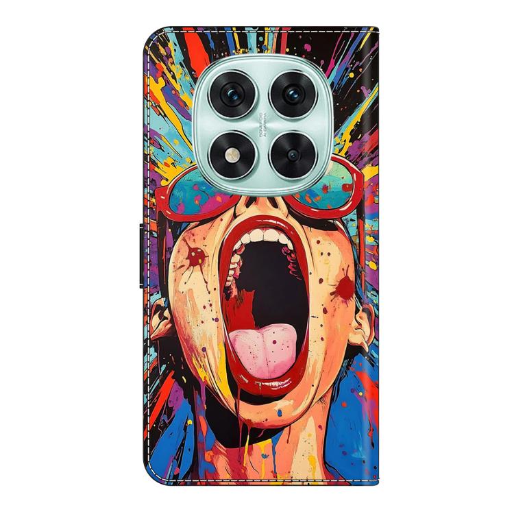 For Redmi Note 14 Pro 4G / 5G Crystal-Like Painted Vegan Leather Phone Case