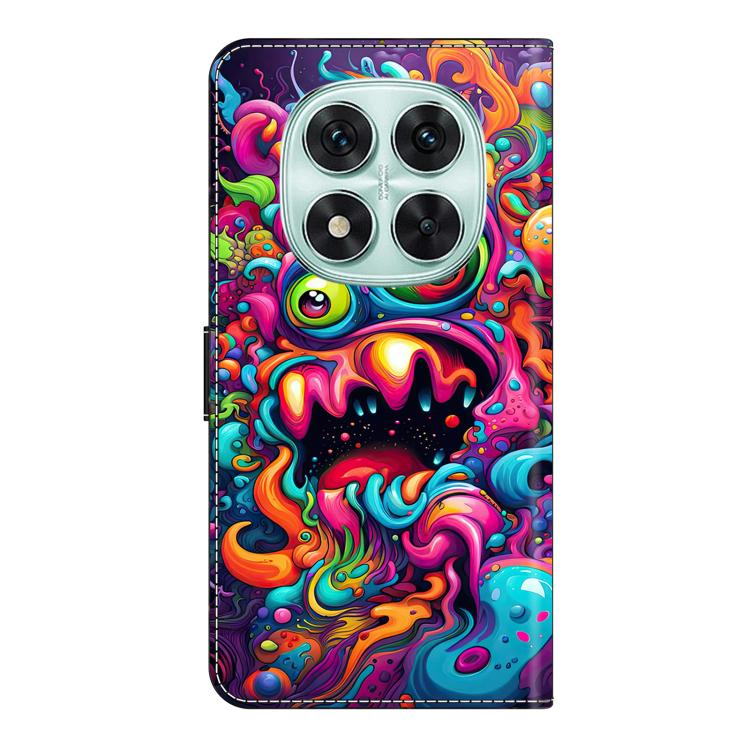 For Redmi Note 14 Pro 4G / 5G Crystal-Like Painted Vegan Leather Phone Case