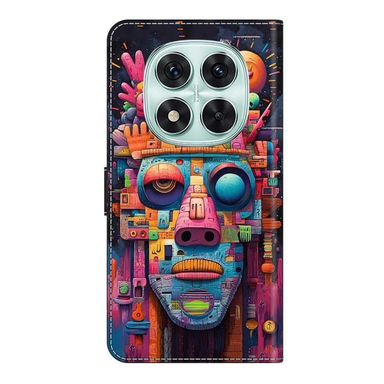 For Redmi Note 14 Pro 4G / 5G Crystal-Like Painted Vegan Leather Phone Case