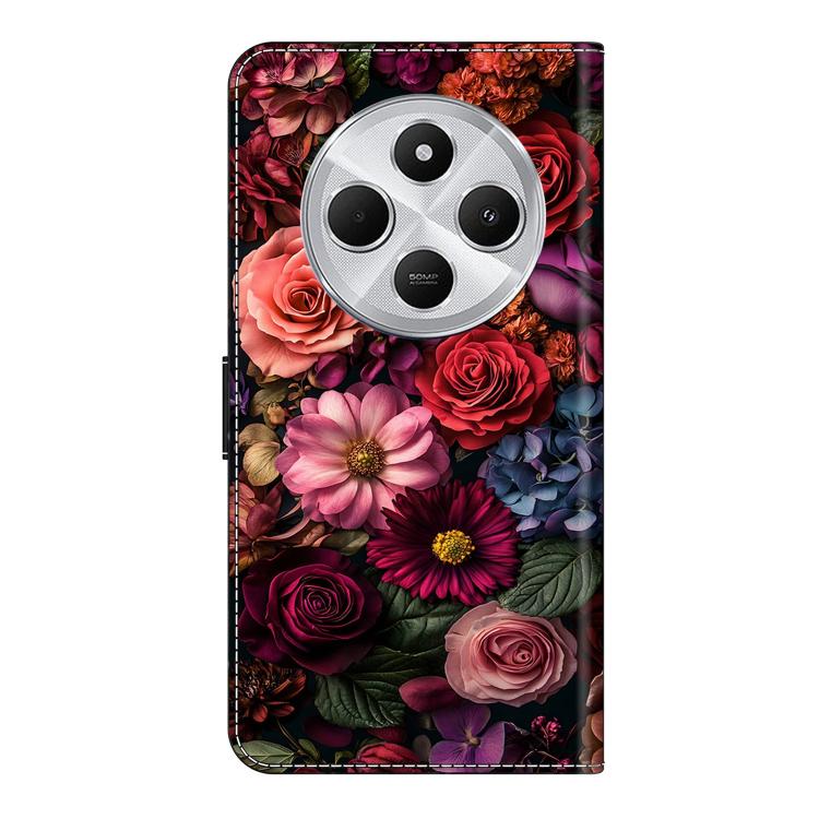 For Redmi 14C 4G / 5G Crystal-Like Painted Vegan Leather Phone Case