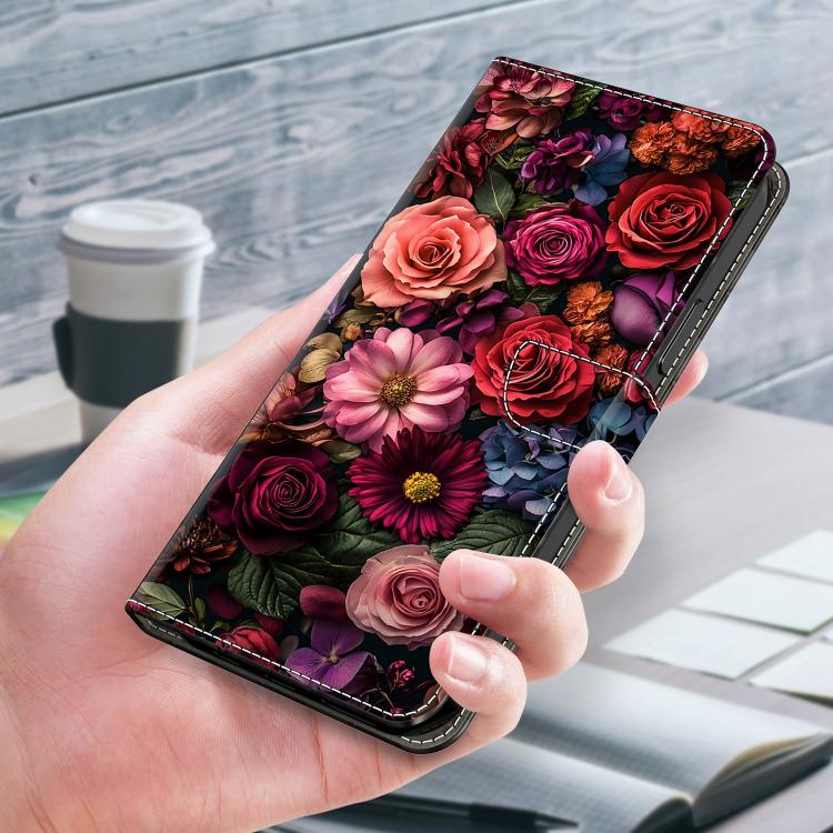 For Redmi 14C 4G / 5G Crystal-Like Painted Vegan Leather Phone Case