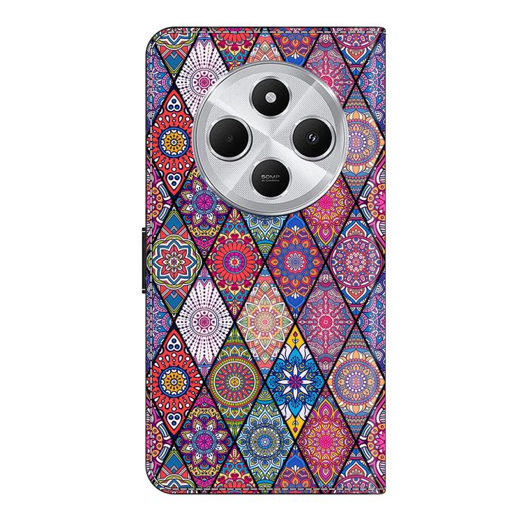 For Redmi 14C 4G / 5G Crystal-Like Painted Vegan Leather Phone Case