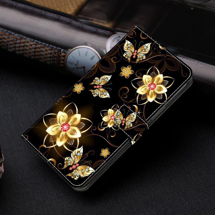 For Redmi 14C 4G / 5G Crystal-Like Painted Vegan Leather Phone Case