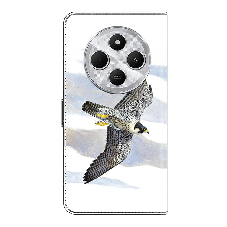 For Redmi 14C 4G / 5G Crystal-Like Painted Vegan Leather Phone Case