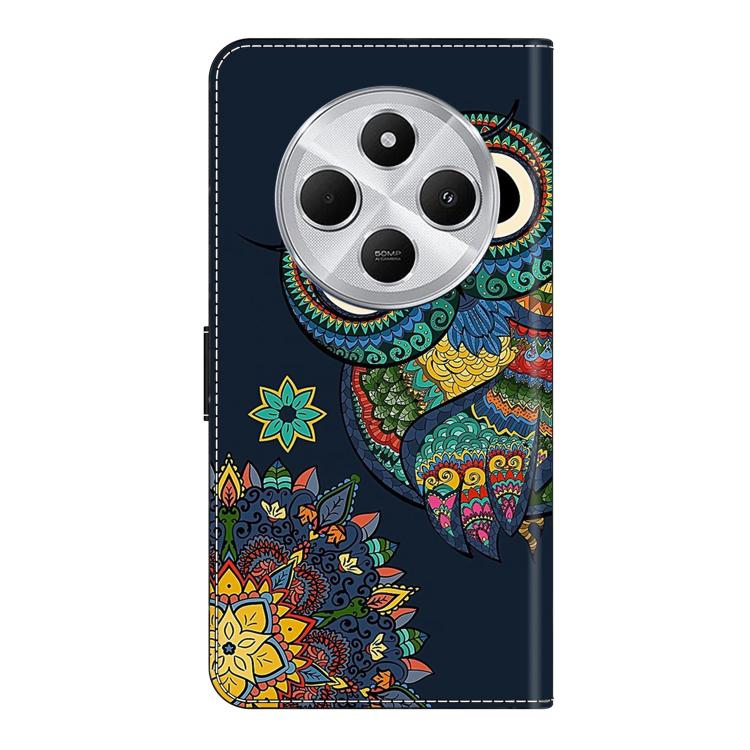 For Redmi 14C 4G / 5G Crystal-Like Painted Vegan Leather Phone Case