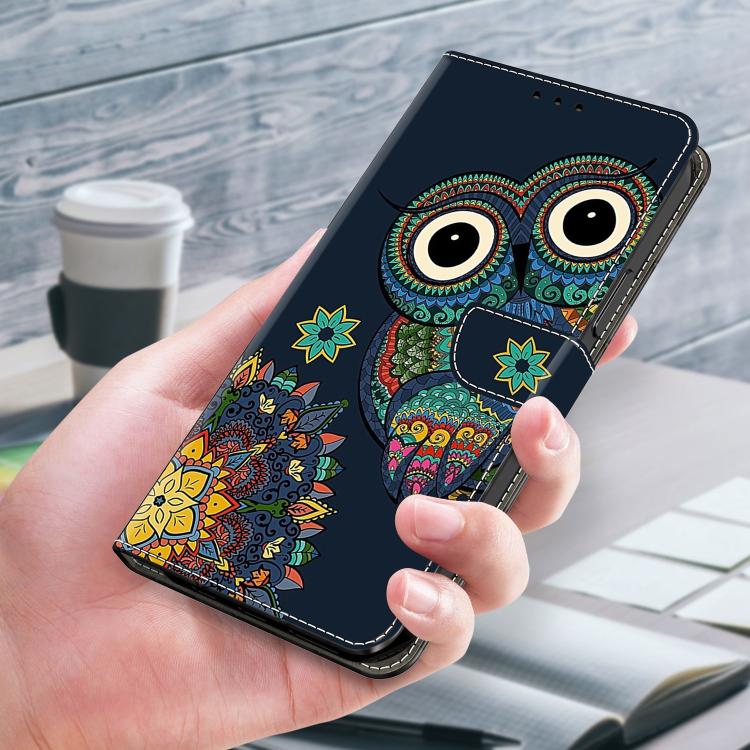 For Redmi 14C 4G / 5G Crystal-Like Painted Vegan Leather Phone Case