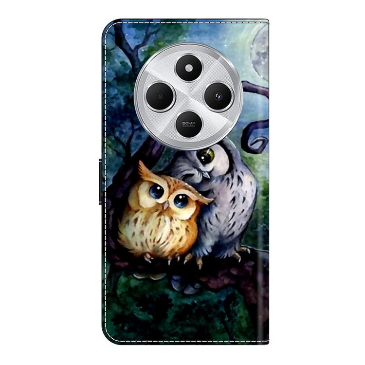 For Redmi 14C 4G / 5G Crystal-Like Painted Vegan Leather Phone Case