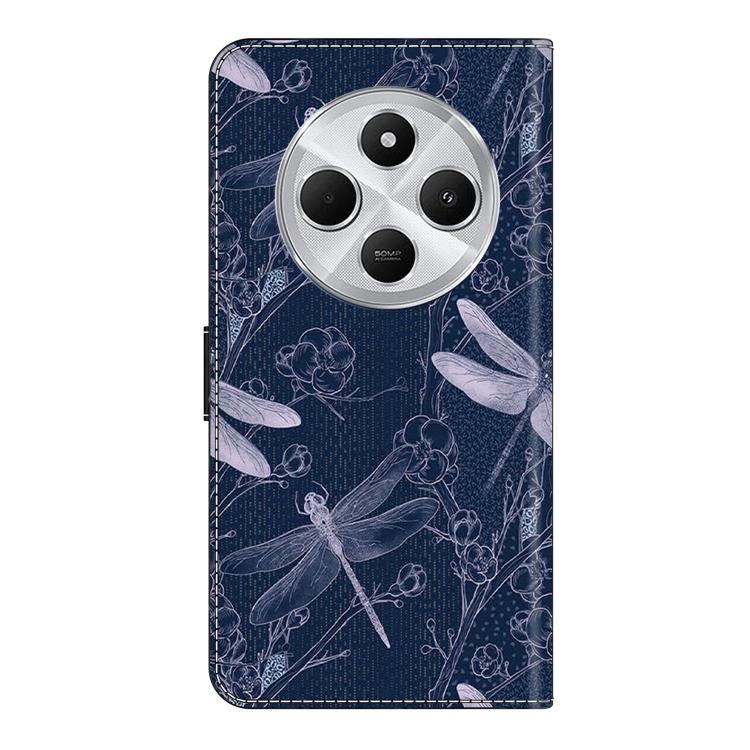 For Redmi 14C 4G / 5G Crystal-Like Painted Vegan Leather Phone Case