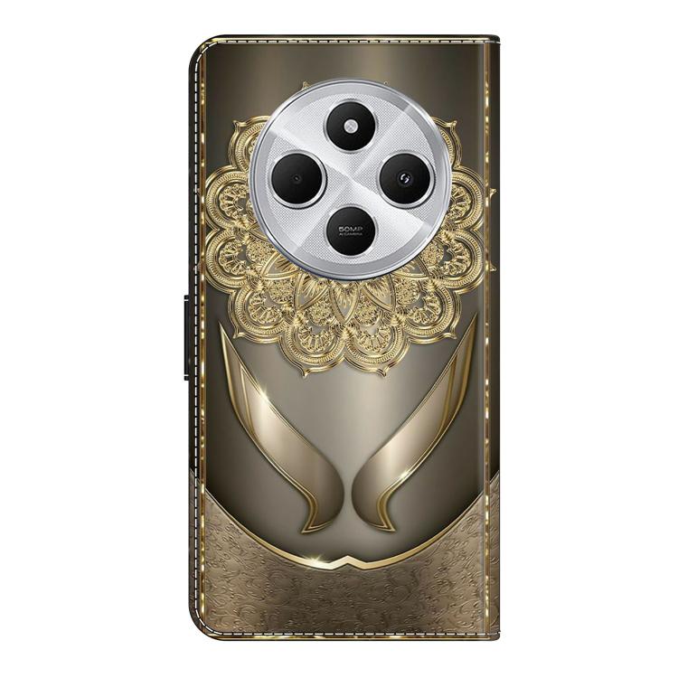 For Redmi 14C 4G / 5G Crystal-Like Painted Vegan Leather Phone Case