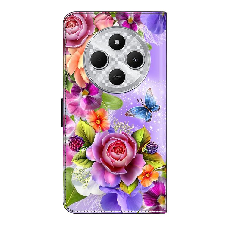 For Redmi 14C 4G / 5G Crystal-Like Painted Vegan Leather Phone Case