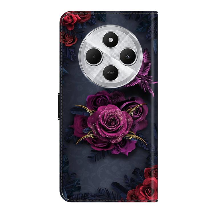For Redmi 14C 4G / 5G Crystal-Like Painted Vegan Leather Phone Case