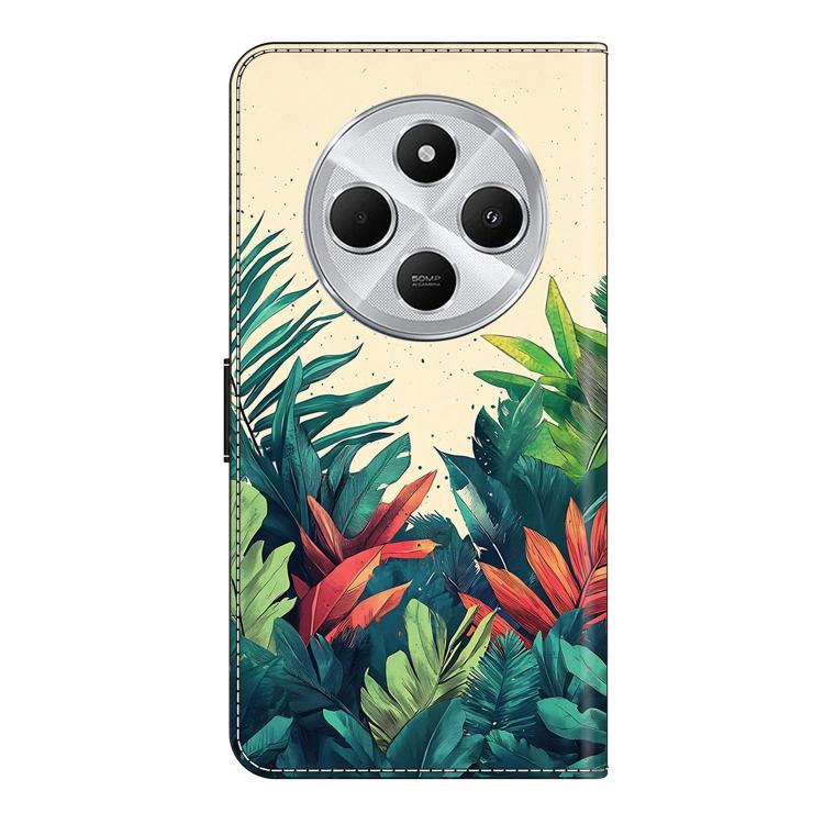 For Redmi 14C 4G / 5G Crystal-Like Painted Vegan Leather Phone Case