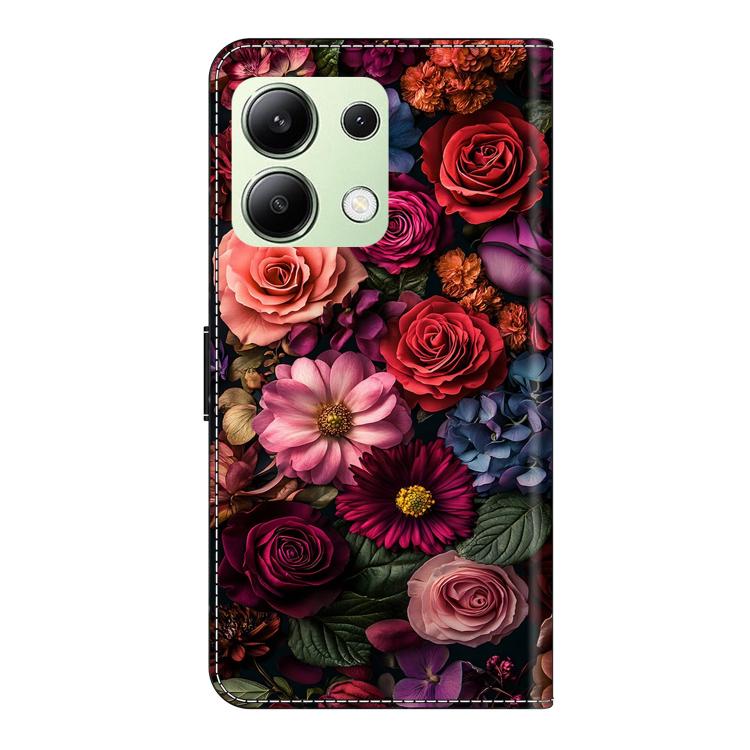 For Redmi Note 13 4G Crystal-Like Painted Vegan Leather Phone Case