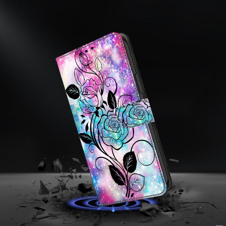 For Redmi Note 13 4G Crystal-Like Painted Vegan Leather Phone Case