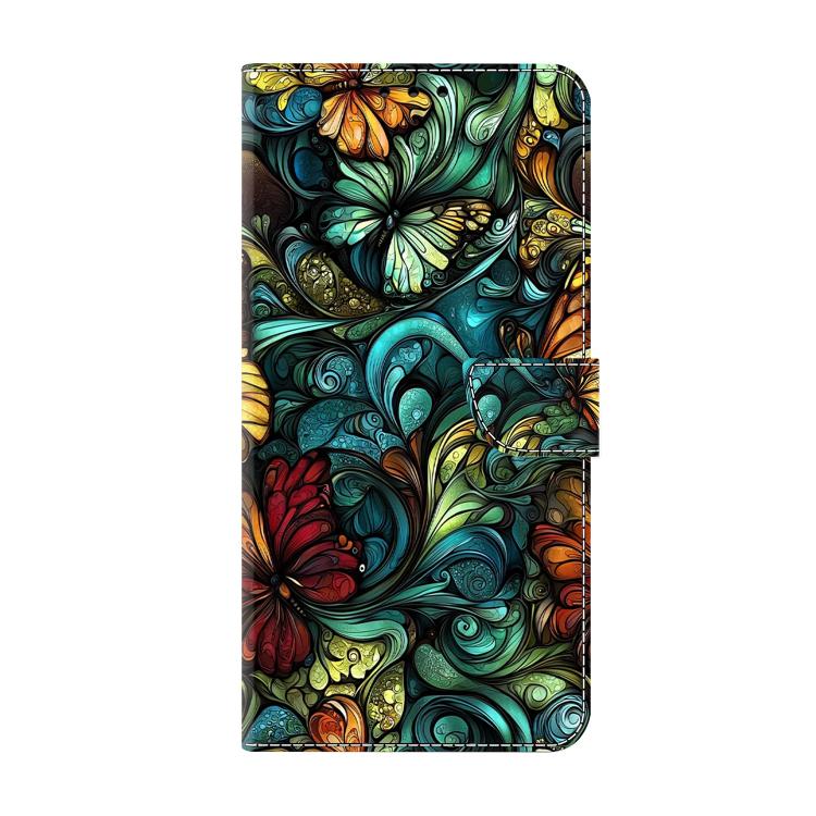 For Redmi Note 13 4G Crystal-Like Painted Vegan Leather Phone Case