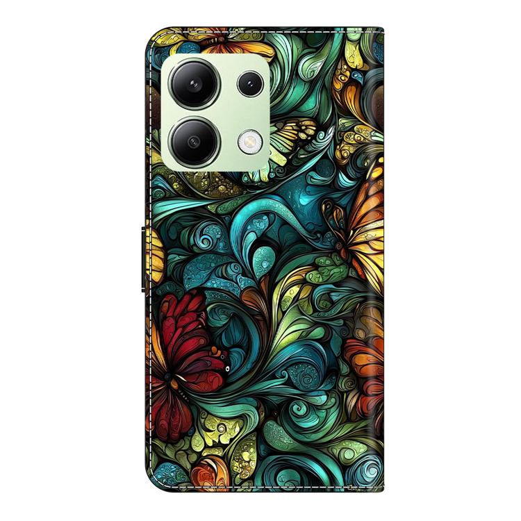 For Redmi Note 13 4G Crystal-Like Painted Vegan Leather Phone Case