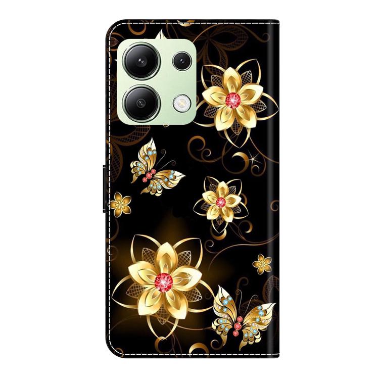 For Redmi Note 13 4G Crystal-Like Painted Vegan Leather Phone Case
