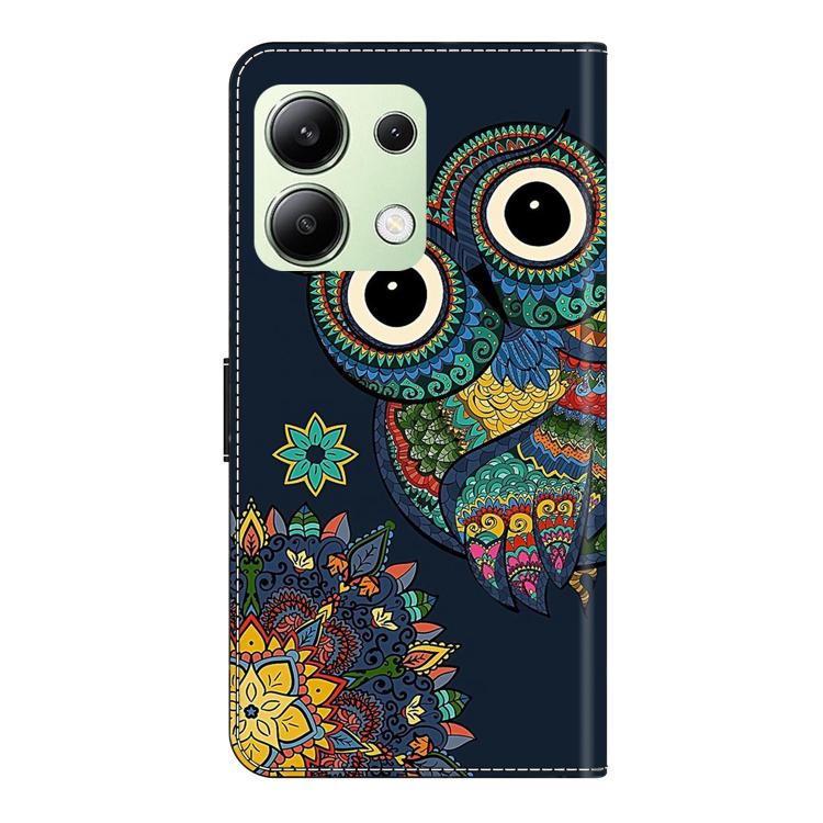 For Redmi Note 13 4G Crystal-Like Painted Vegan Leather Phone Case
