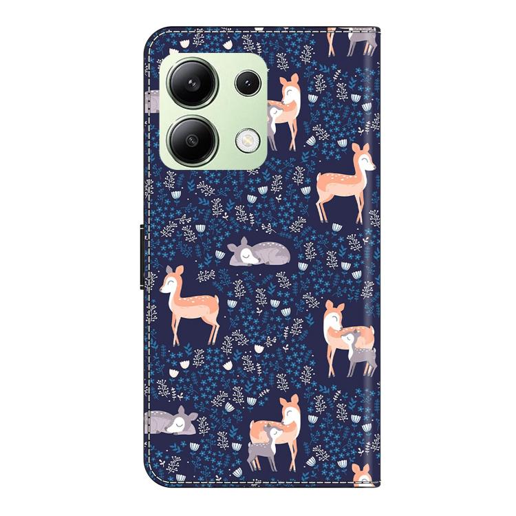 For Redmi Note 13 4G Crystal-Like Painted Vegan Leather Phone Case