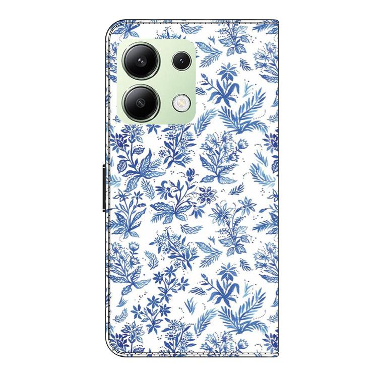 For Redmi Note 13 4G Crystal-Like Painted Vegan Leather Phone Case