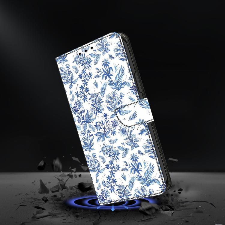 For Redmi Note 13 4G Crystal-Like Painted Vegan Leather Phone Case
