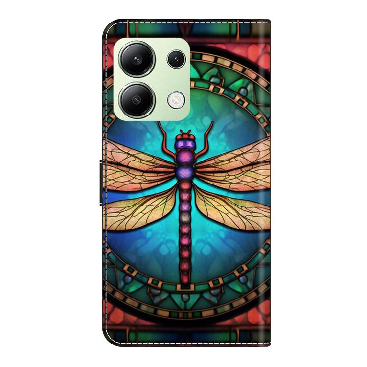 For Redmi Note 13 4G Crystal-Like Painted Vegan Leather Phone Case