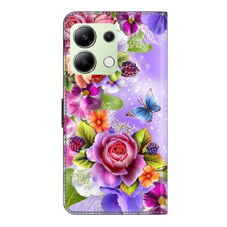 For Redmi Note 13 4G Crystal-Like Painted Vegan Leather Phone Case