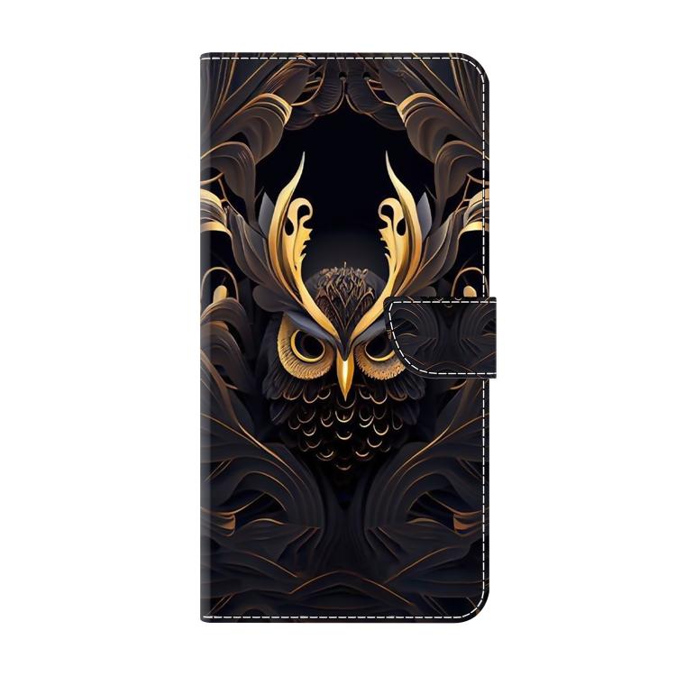 For Redmi Note 13 4G Crystal-Like Painted Vegan Leather Phone Case