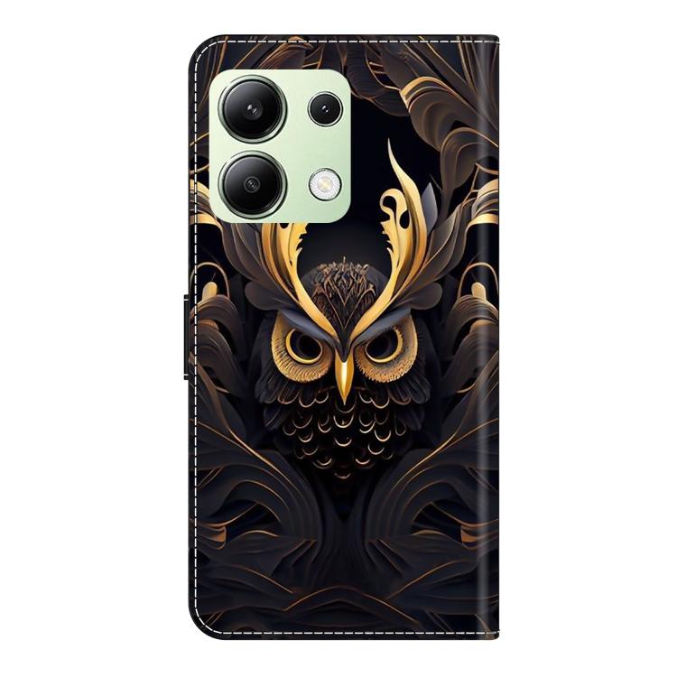 For Redmi Note 13 4G Crystal-Like Painted Vegan Leather Phone Case