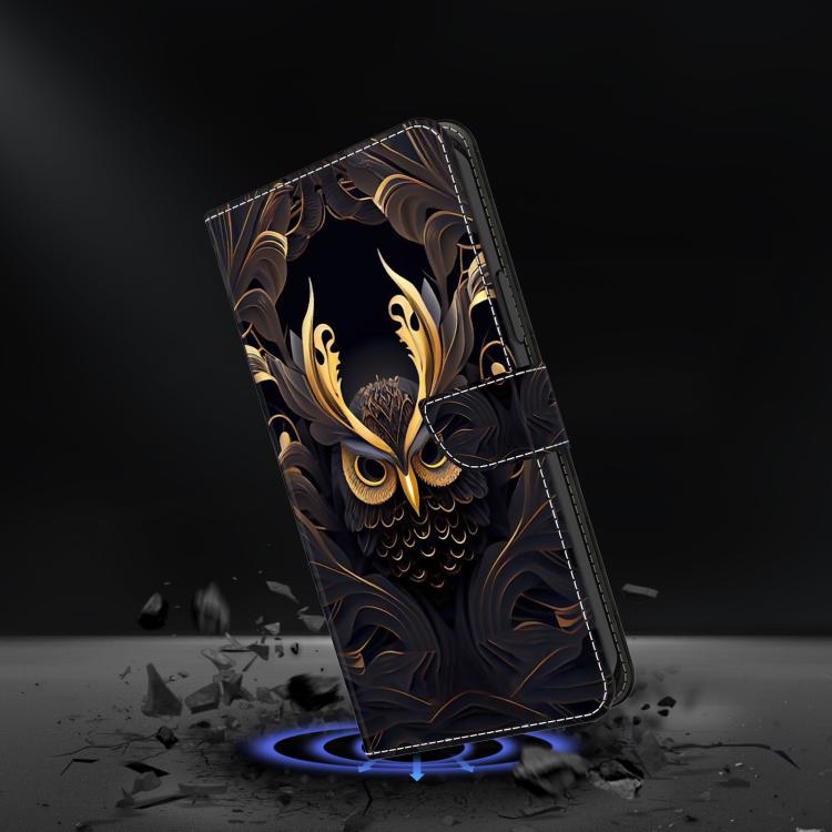 For Redmi Note 13 4G Crystal-Like Painted Vegan Leather Phone Case