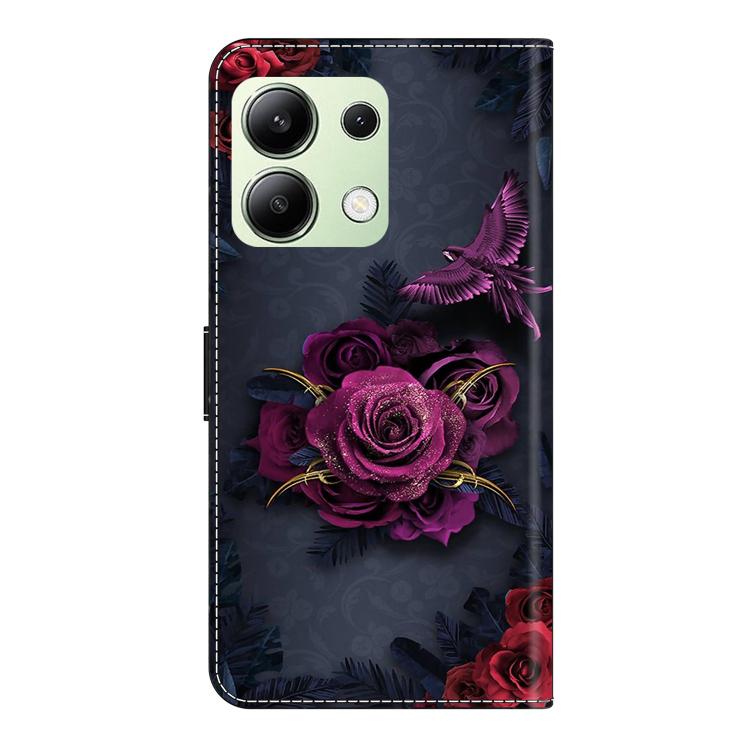 For Redmi Note 13 4G Crystal-Like Painted Vegan Leather Phone Case