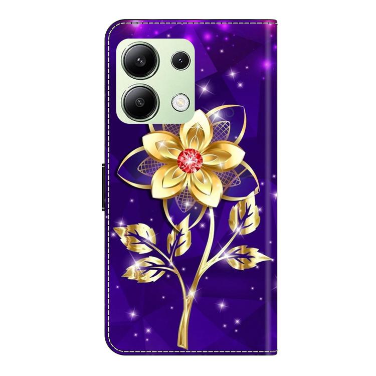 For Redmi Note 13 4G Crystal-Like Painted Vegan Leather Phone Case