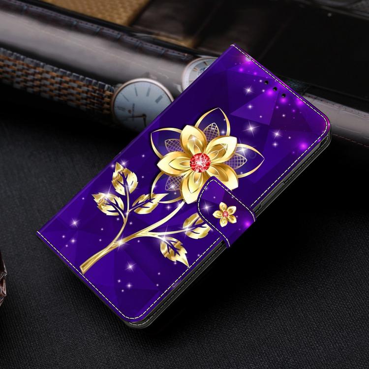 For Redmi Note 13 4G Crystal-Like Painted Vegan Leather Phone Case