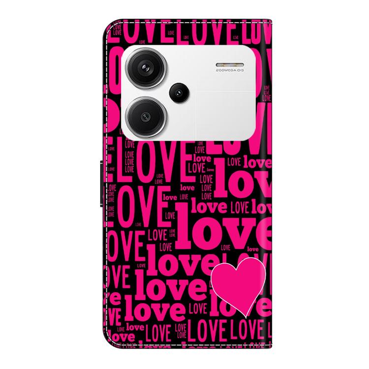 For Redmi Note 13 Pro+ Crystal-Like Painted Vegan Leather Phone Case