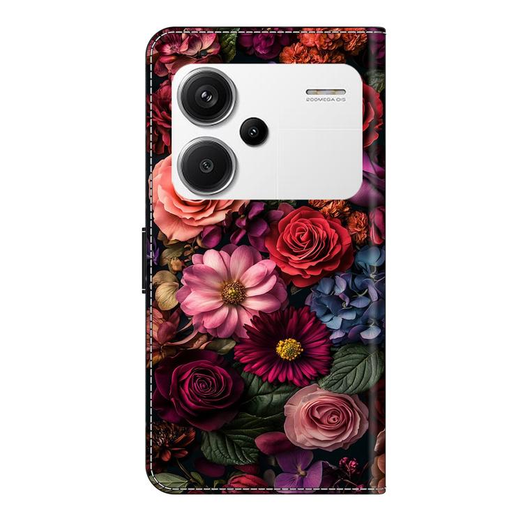 For Redmi Note 13 Pro+ Crystal-Like Painted Vegan Leather Phone Case