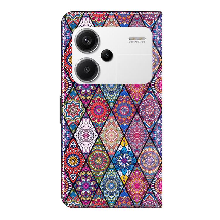 For Redmi Note 13 Pro+ Crystal-Like Painted Vegan Leather Phone Case