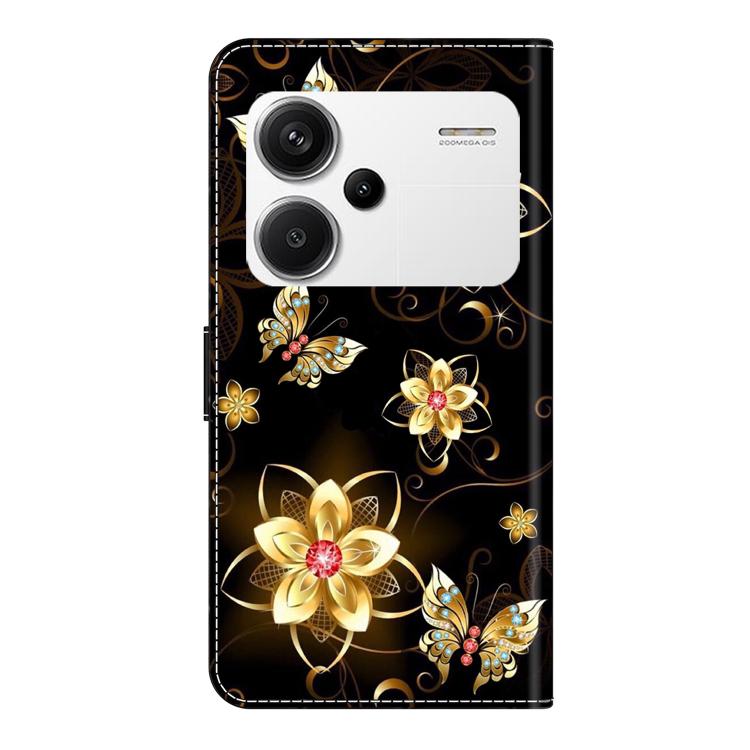 For Redmi Note 13 Pro+ Crystal-Like Painted Vegan Leather Phone Case