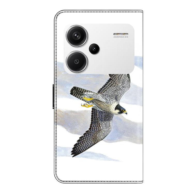 For Redmi Note 13 Pro+ Crystal-Like Painted Vegan Leather Phone Case