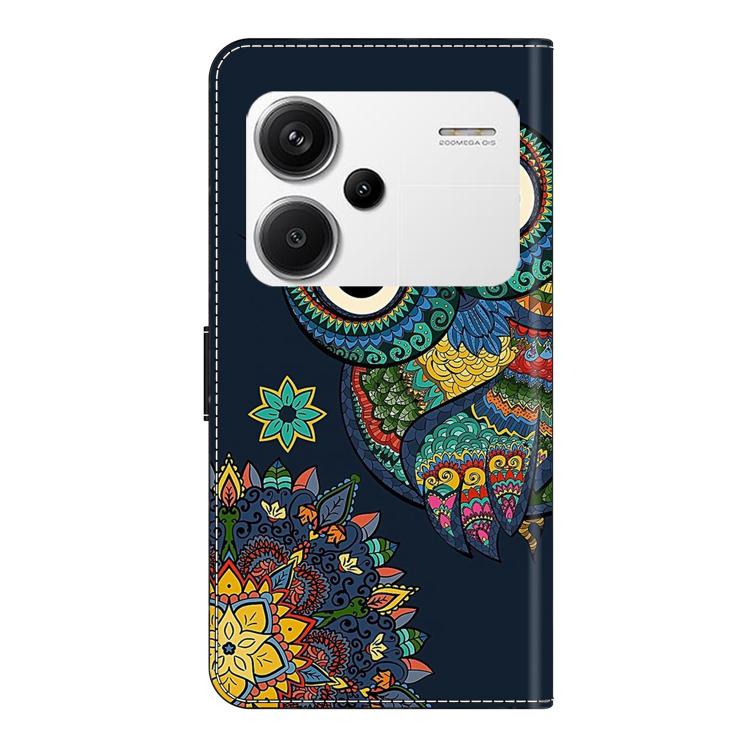 For Redmi Note 13 Pro+ Crystal-Like Painted Vegan Leather Phone Case