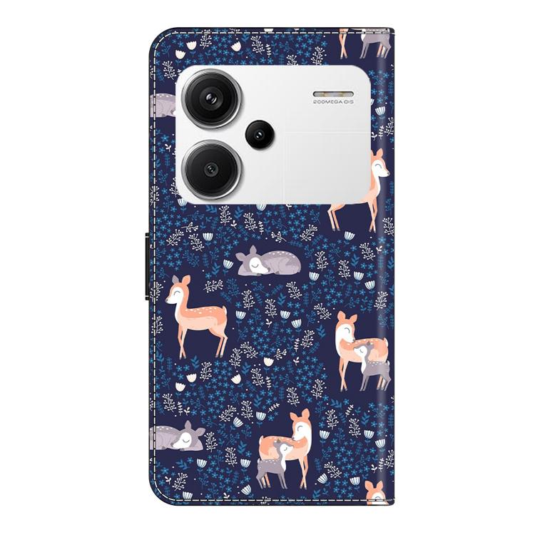 For Redmi Note 13 Pro+ Crystal-Like Painted Vegan Leather Phone Case