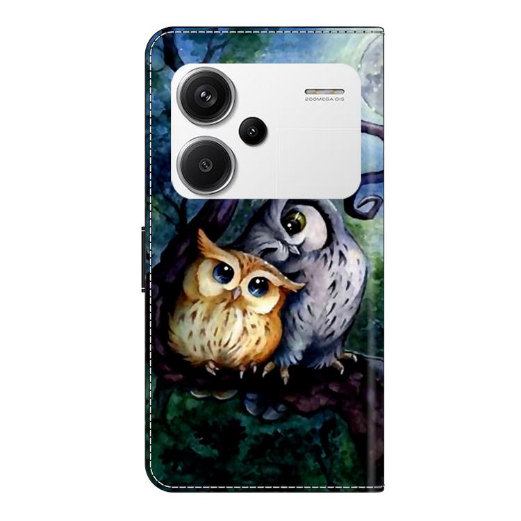 For Redmi Note 13 Pro+ Crystal-Like Painted Vegan Leather Phone Case