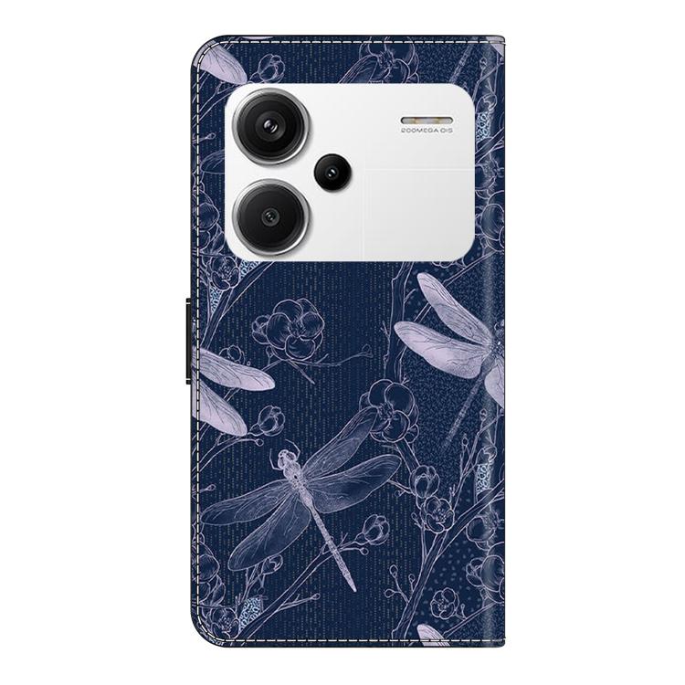 For Redmi Note 13 Pro+ Crystal-Like Painted Vegan Leather Phone Case
