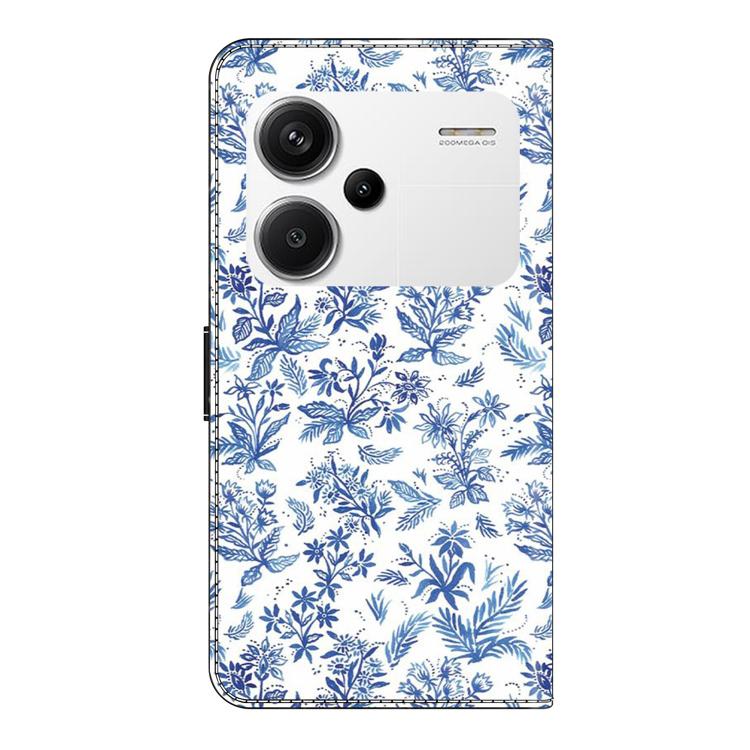 For Redmi Note 13 Pro+ Crystal-Like Painted Vegan Leather Phone Case