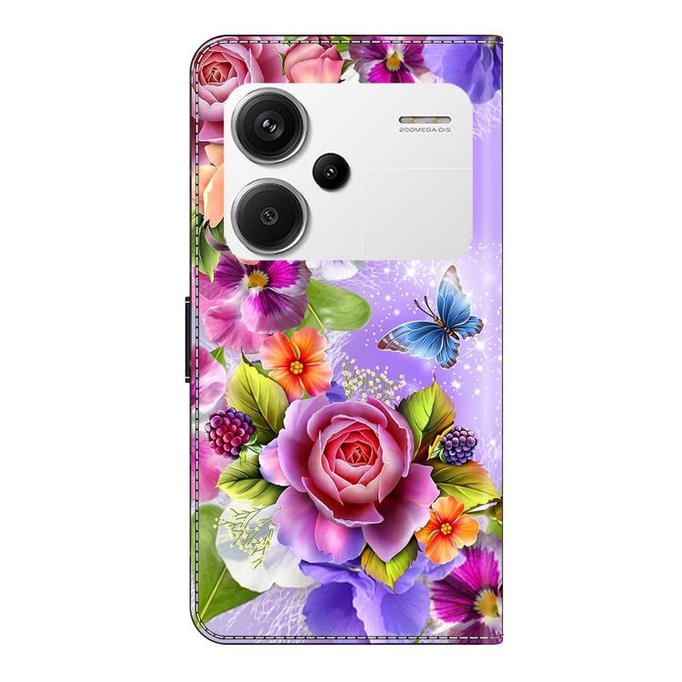 For Redmi Note 13 Pro+ Crystal-Like Painted Vegan Leather Phone Case
