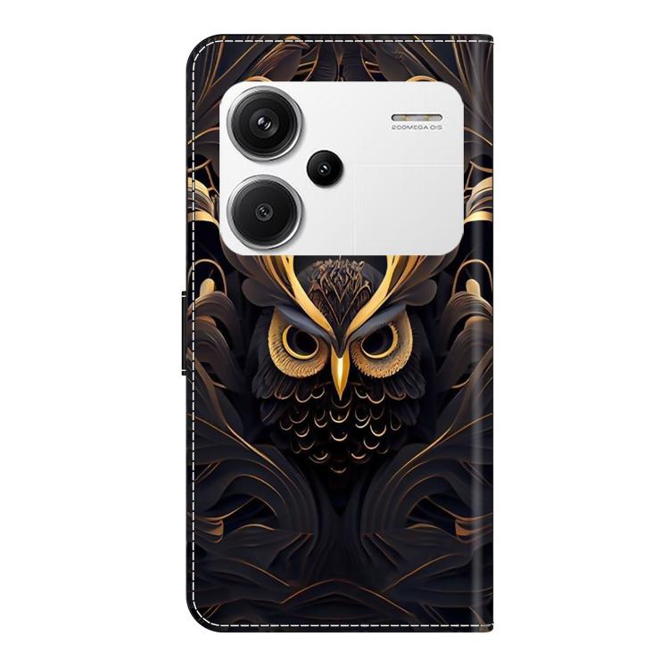 For Redmi Note 13 Pro+ Crystal-Like Painted Vegan Leather Phone Case