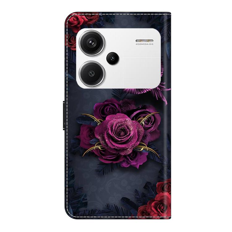 For Redmi Note 13 Pro+ Crystal-Like Painted Vegan Leather Phone Case