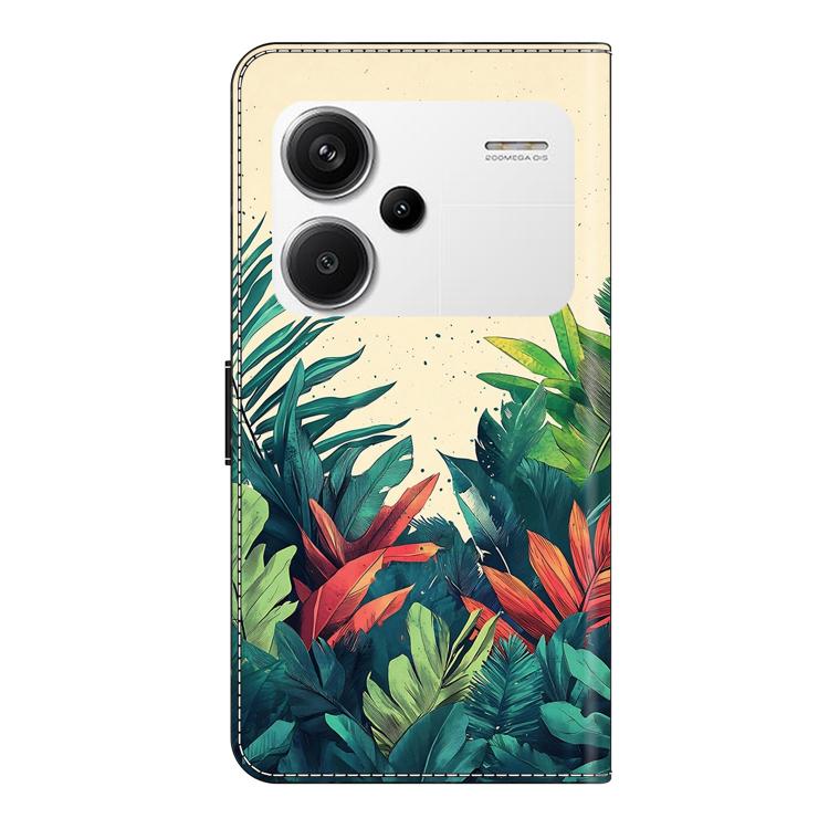 For Redmi Note 13 Pro+ Crystal-Like Painted Vegan Leather Phone Case