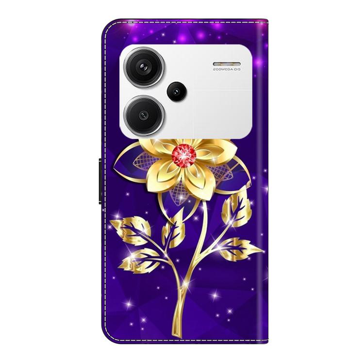 For Redmi Note 13 Pro+ Crystal-Like Painted Vegan Leather Phone Case