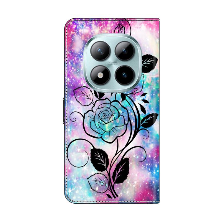 For Redmi Note 15 Pro+ Global 163.3mm Crystal-Like Painted Vegan Leather Phone Case