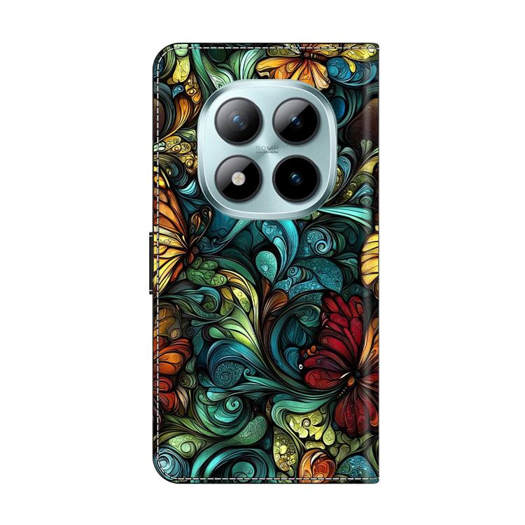 For Redmi Note 15 Pro+ Global 163.3mm Crystal-Like Painted Vegan Leather Phone Case